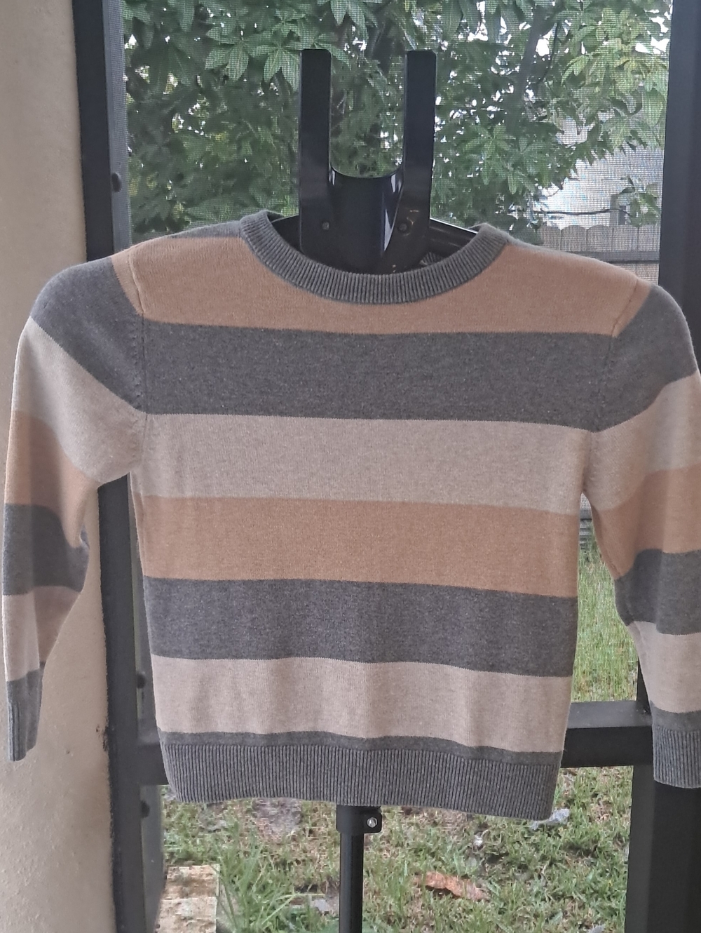 H&M Kids Crewneck Sweater in Gray, Tan, and Cream